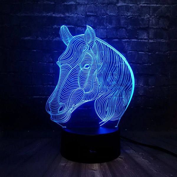 3D Лампа Лошадь