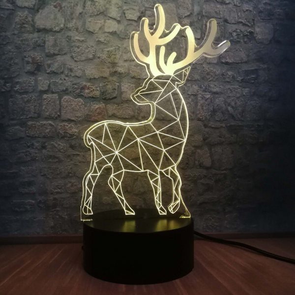 3D Лампа Олень (6)