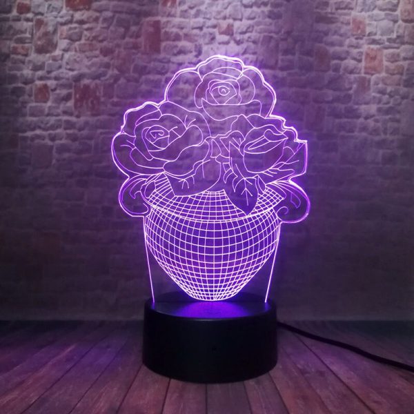 3D Лампа Розы