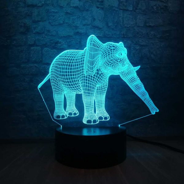 3d лампа Слон